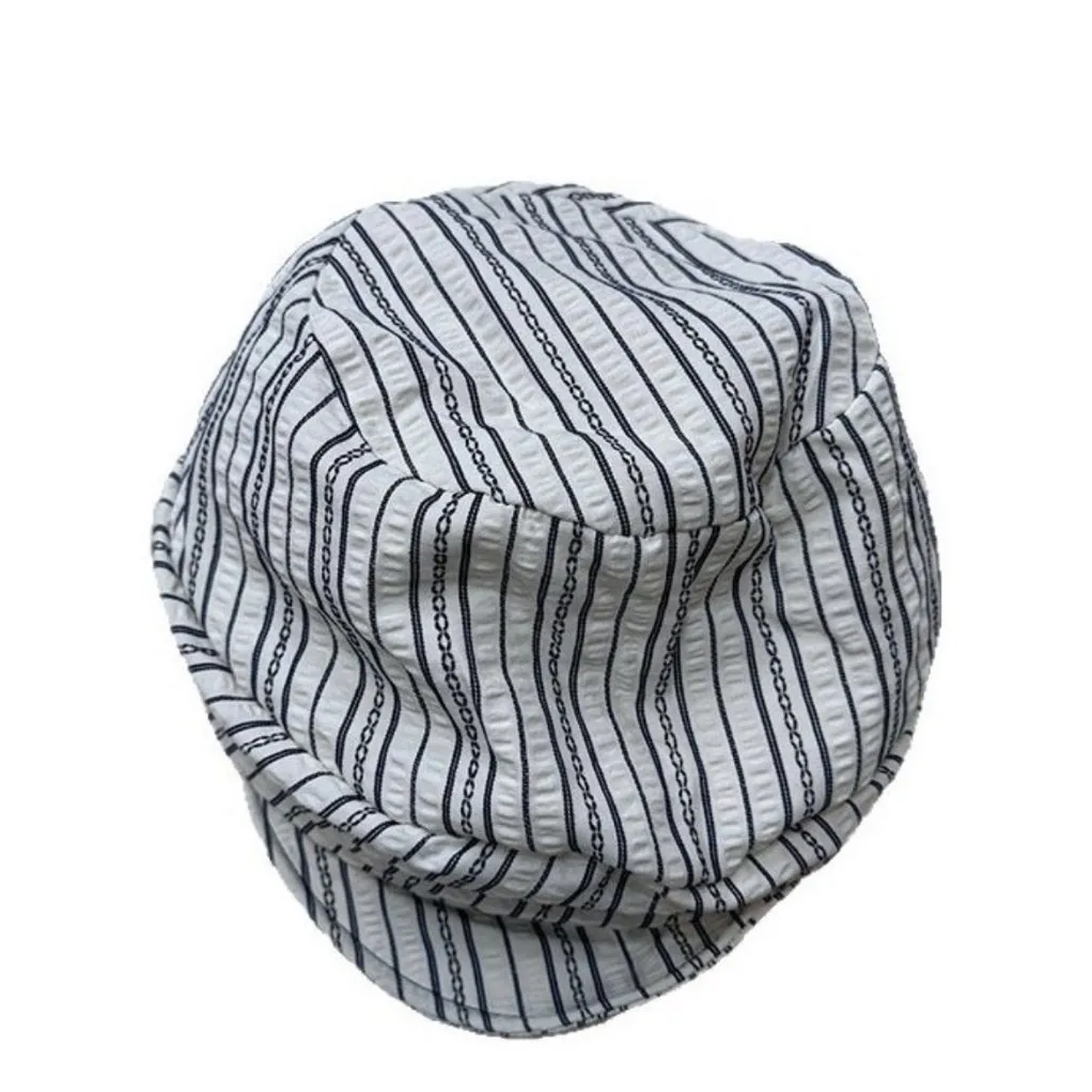 Japanese Style Designer Cloud Newsboy Cap for Women Retro Fashion Large Head Size Striped Octagonal Hat