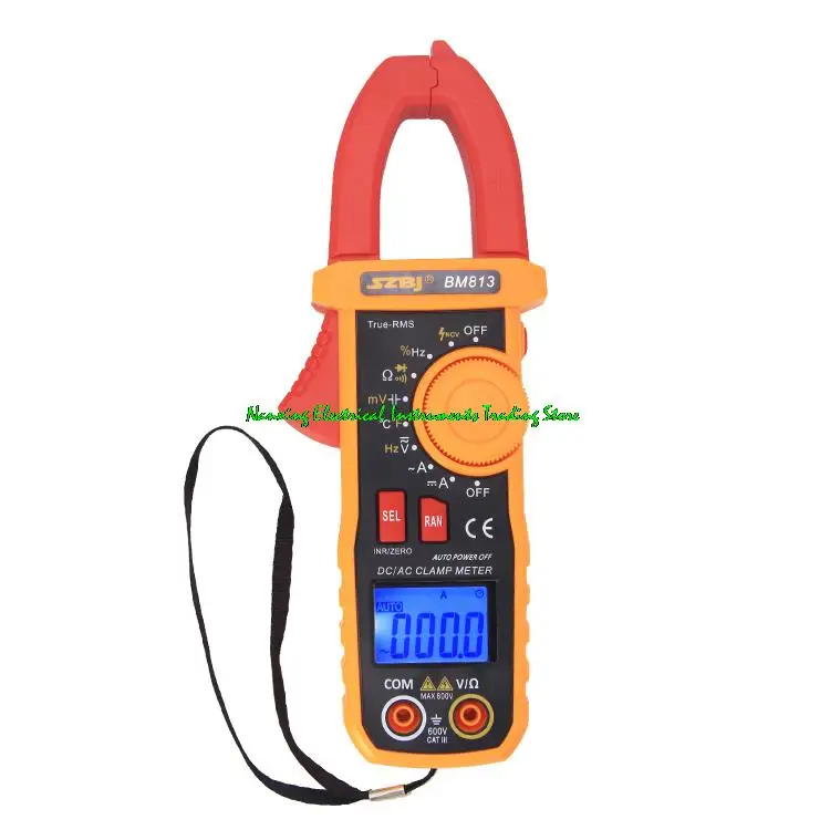 

SZBJ BM813 True RMS AC DC 4000 count INR frequency Temperature NCV Digital Clamp Multimeter Meter