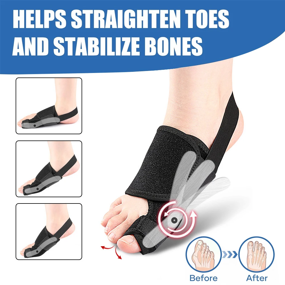 1PC Bunion Corrector for WomenMen,Orthopedic Bunion Splint for Hallux Valgus Pain,Big Toe Separator,Adjustable Day/Night Support