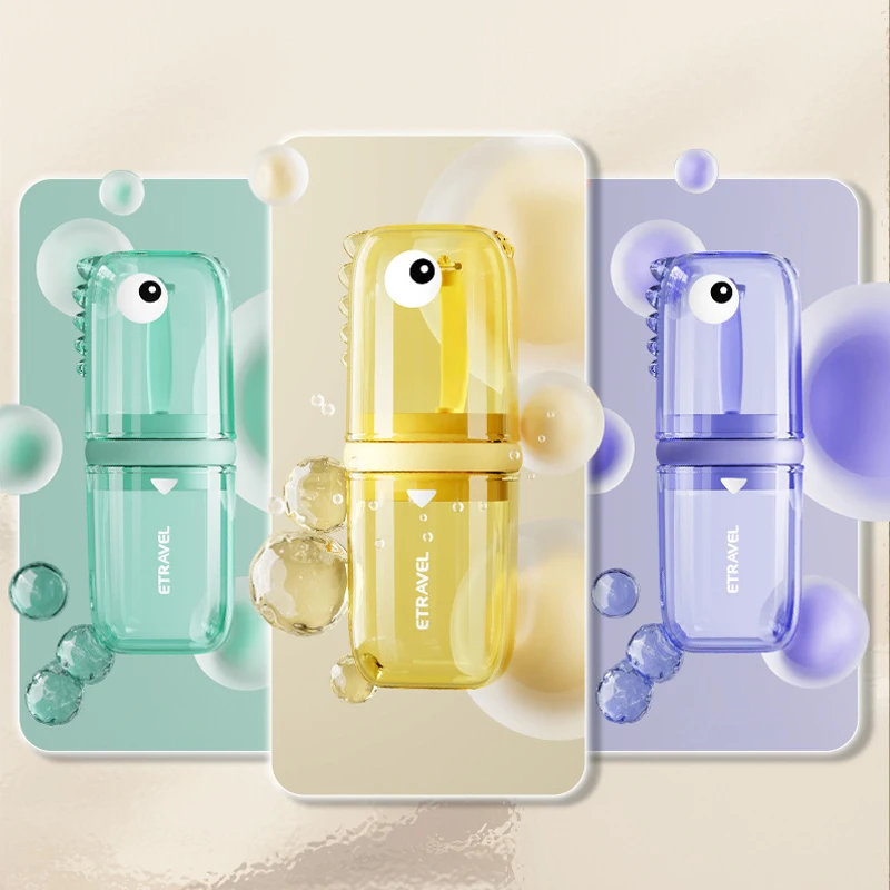 Cute Cartoon Toothbrush Toothpaste Storage Box Portable Home Travel Outdoor Camping Mouthwash Cup Bathroom Accessories