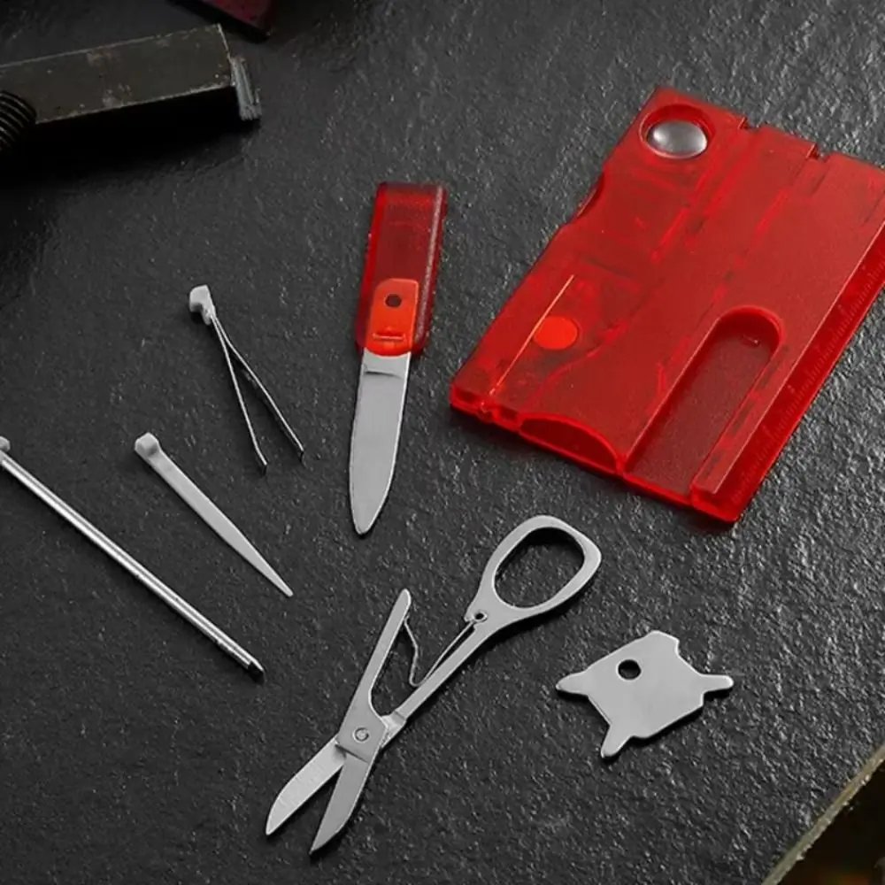 Ultra fino ao ar livre multi ferramenta 12 em 1 bolso ao ar livre edc gadget multiuso durável multi-função cartão de ferramenta