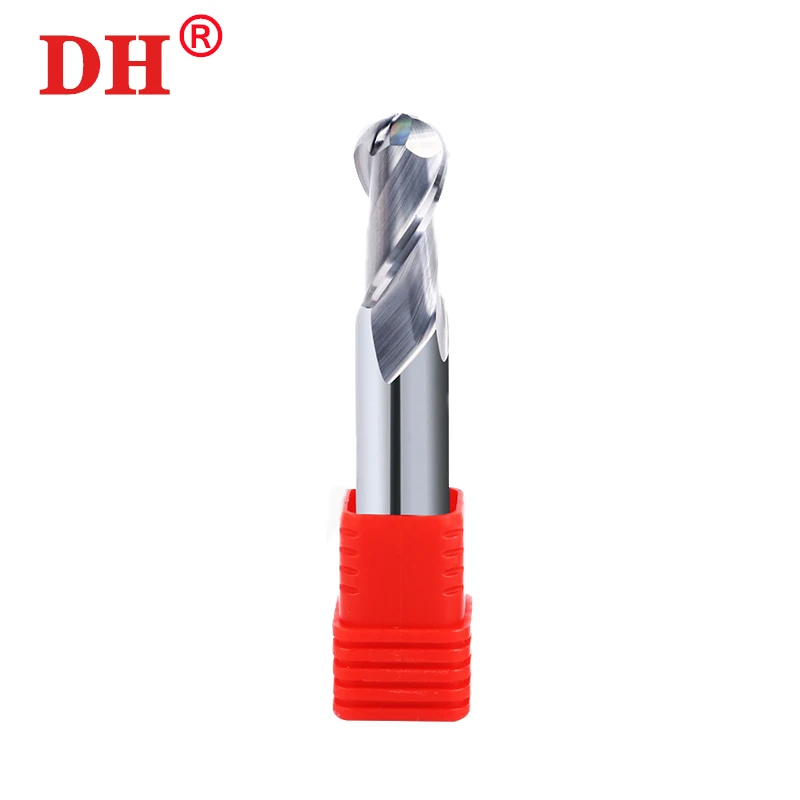 HRC55 2Flute Ball Nose End Mill Tungsten Steel Carbide For Aluminum sphericity Milling Cutter CNC Mechanical Center Endmill Tool