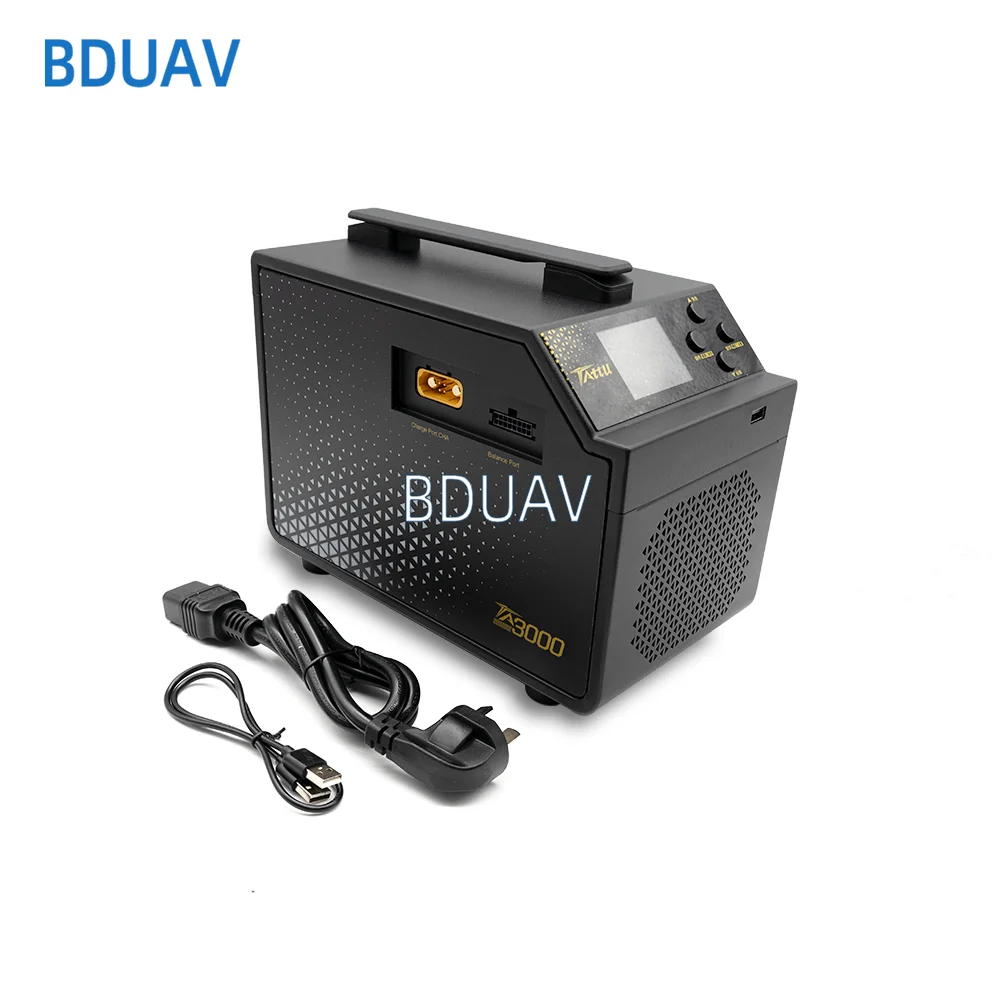 NEW TATTU TA3000 3000W Multifunctional Smart Balancing Charger Dual Channel 6-14S Lipo LiHv High Power for Battery