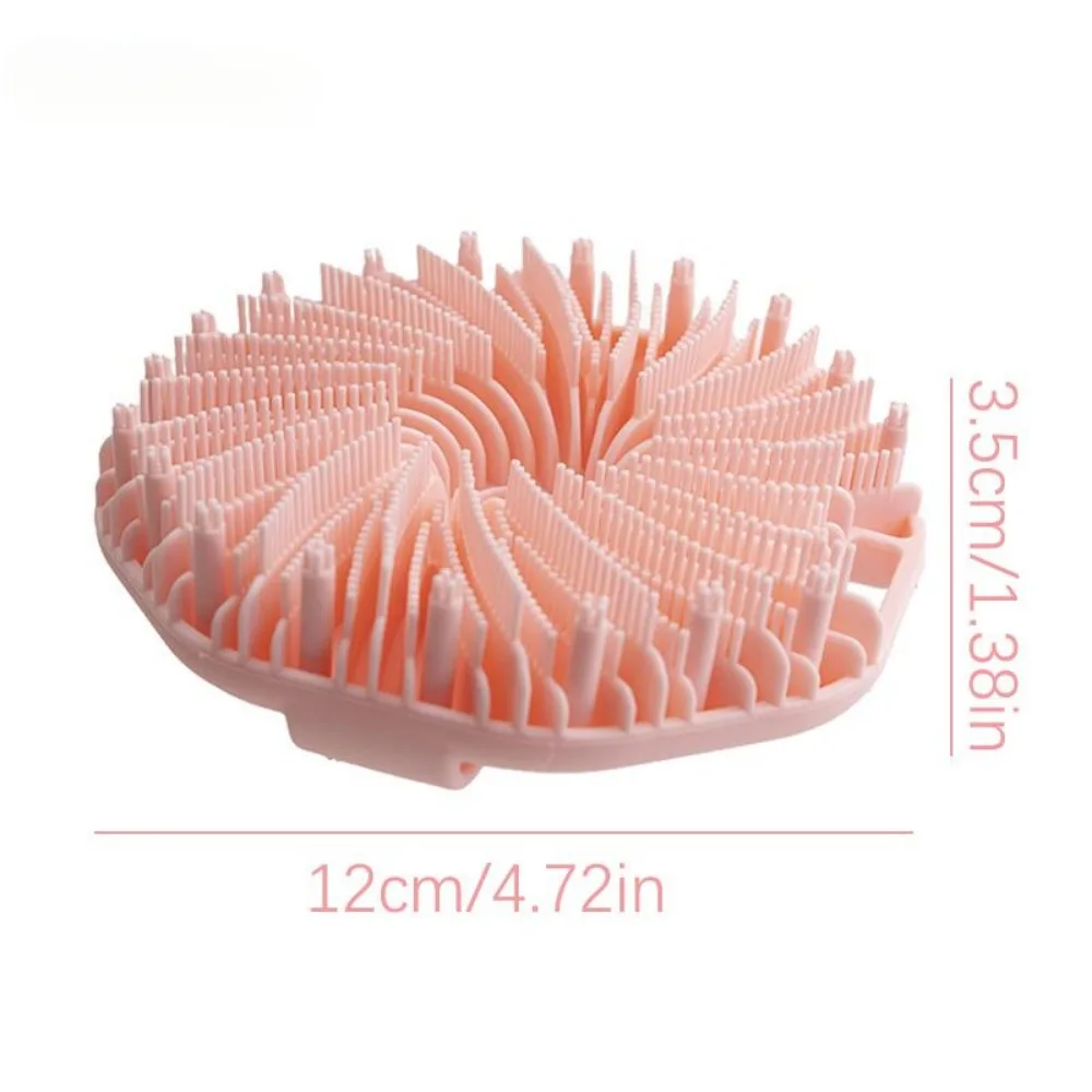 1/4Pcs Silicone Body Scrubber Round Bath Shower Brush Multi-Functional Portable Wall-Mounted Skin Care Cleaning Brushes Home