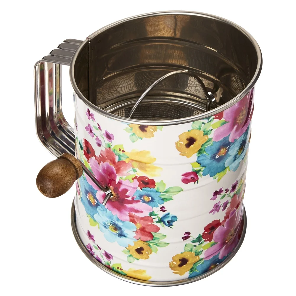 Stainless Steel 3-Cup Hand Crank Flour Sifter 2