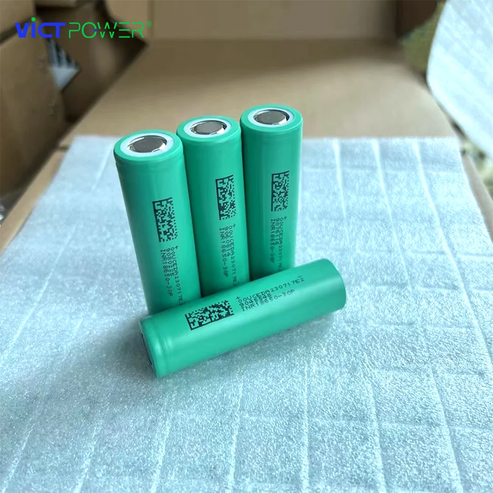 100pcs Victpower high rate cell 1000 times long life Rechargeable lithium-ion Battery INR18650-30p 3000mAh Battery 3.7V 5C 15A