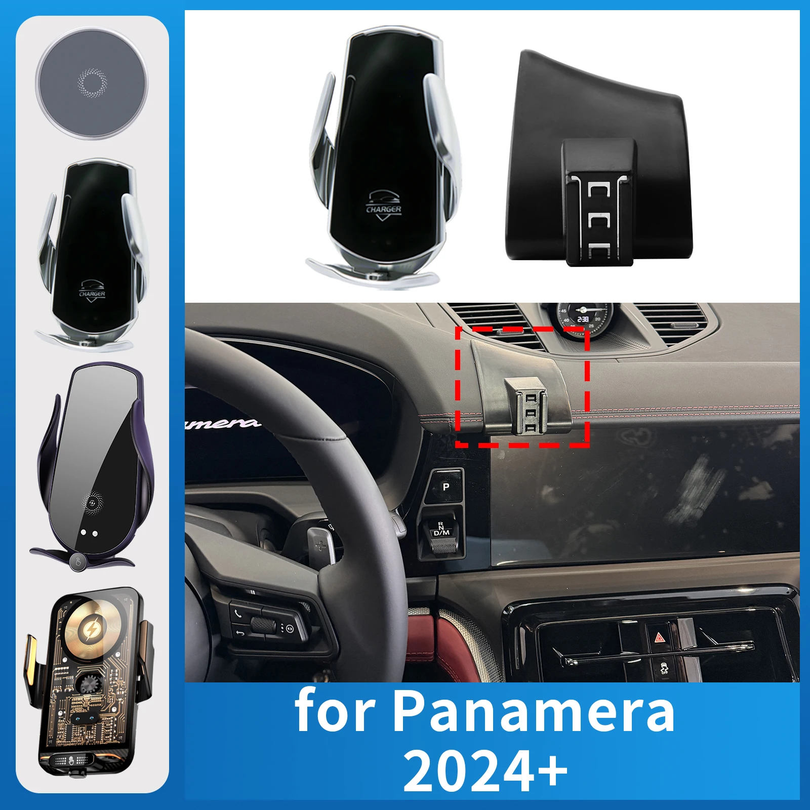 

Car Phone Holder Fit for 2024 2025 Porsche Panamera Charging GPS Bracket Navigation Stand Auto Accessories