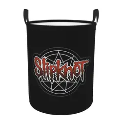 Slipknots Logo Rock Music Laundry Basket Foldable Heavy Metal Rock Roll Clothes Hamper for Baby Kids Toys Storage Bin