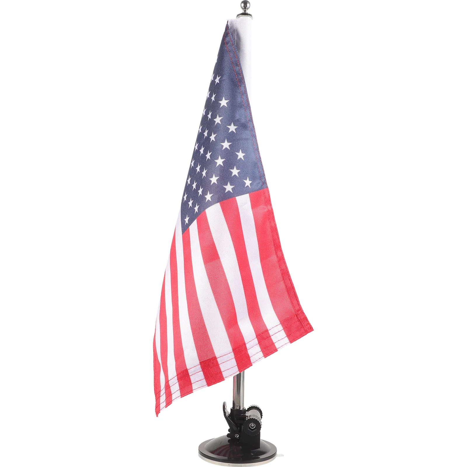 American Car Parade Flagpole Base Suction Cup Telescopic Exterior with ( + Flag) Sign Bracket Stand Supplies Cloth