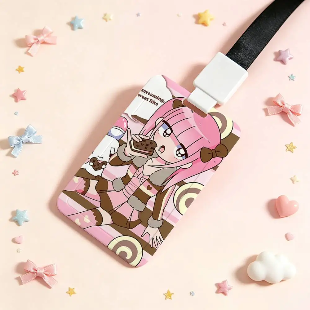 Cute M-Menhera Chan NFC Contactless Sliding Card Sleeve For Student Cards, Bus Cards, ID Cards, And Work Permits