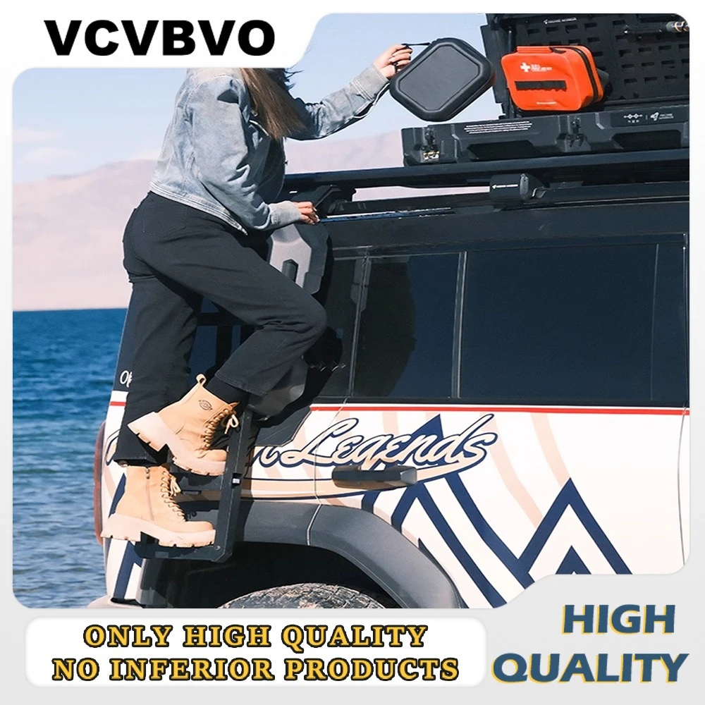 

Багажник на платформе, аксессуар для Wrangler JK и Wrangler JL, новая лестница для неразрушающей установки, двойной складной алюминий