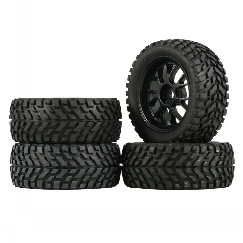 4 ชิ้น 75 มิลลิเมตรยาง Rally รถปีนเขา Off - road ล้อและยาง Hex สําหรับ MN99S HSP HPI Wltoys 144001   รถเอซี