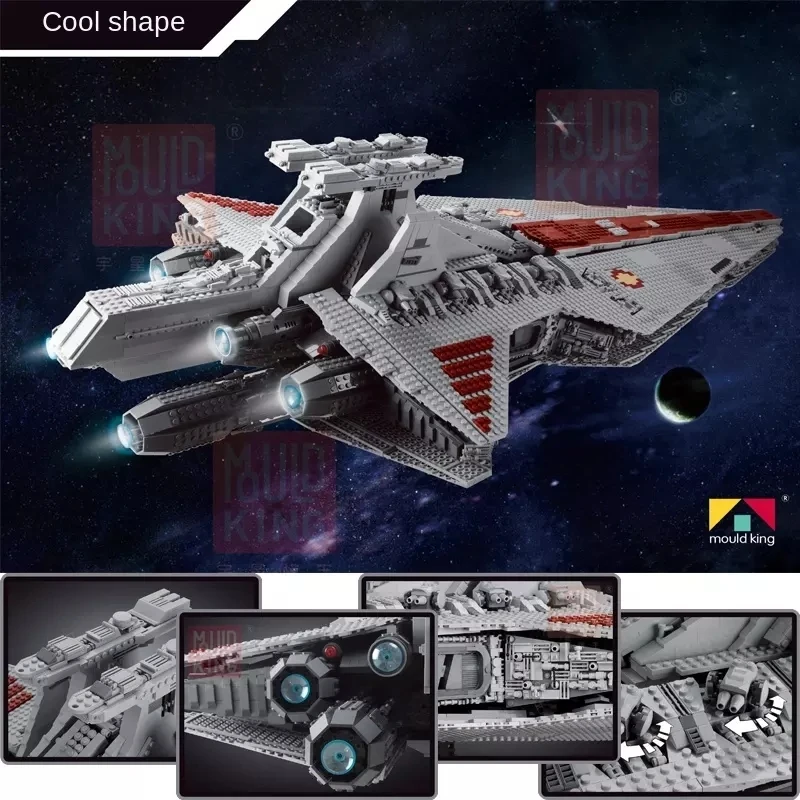 Mould king 21005 Venator-class Republic Attack Cruiser Star building Wars compatible MOC-0694 bricks for kid children toys