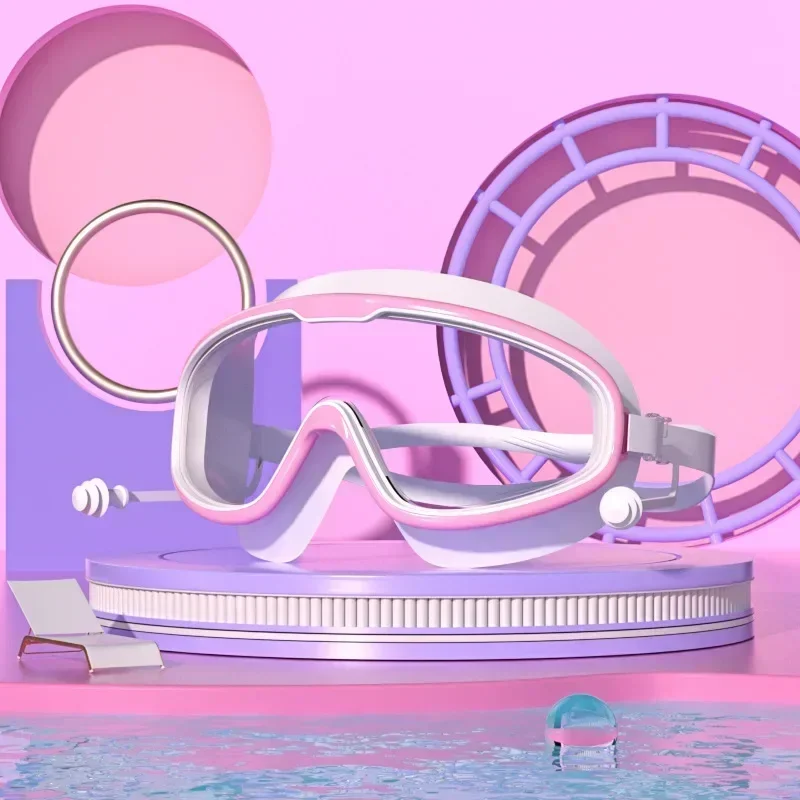 نظارات سباحة للأطفال، عدسة زجاجية كبيرة للأطفال الأولاد والبنات، نظارات كبيرة بيرينانغ لابانا جانتان ماتا كبيرة، زجاج سباحة كاناك #5