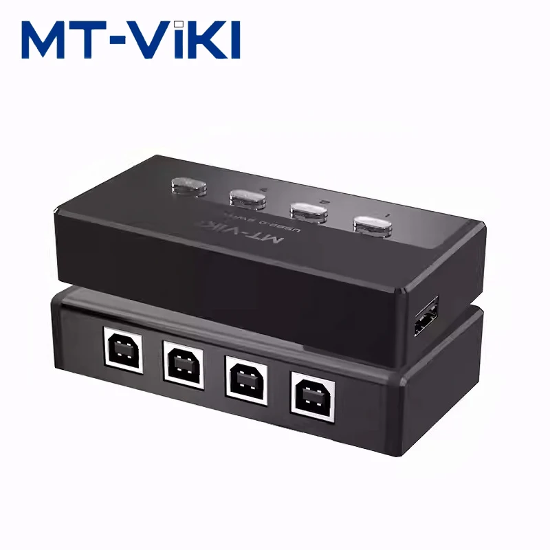 MT-VIKI USB Switch Selector Printer Flash Driver Mouse Sharing Switcher Hotkey Software Control 4 in 1 out