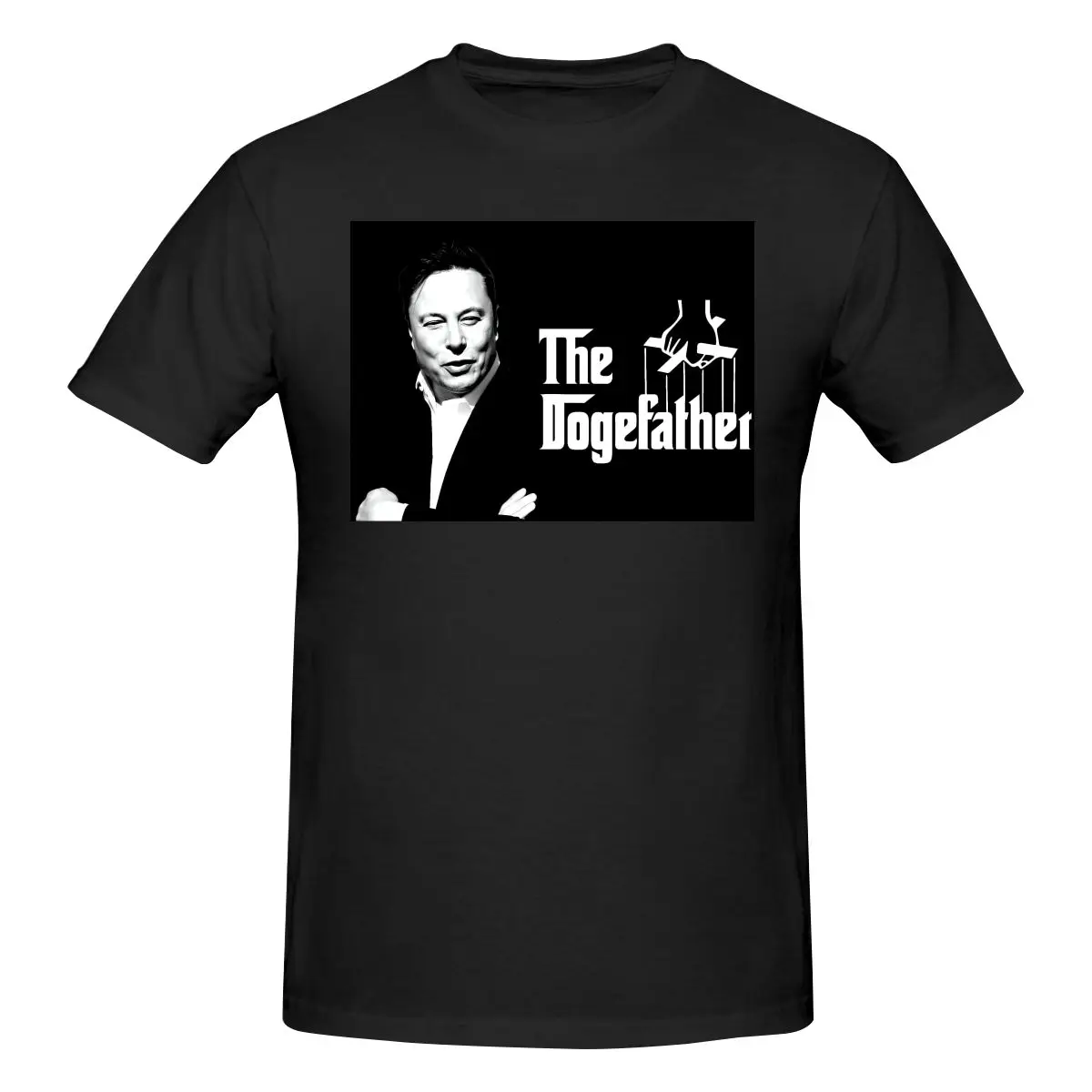 

Мужская футболка с принтом Funny The DogeFather Elon Musk Dogecoin, футболка унисекс