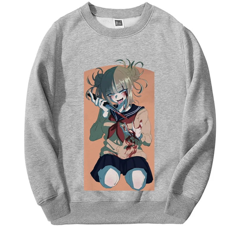 My Hero Academia Hoodie For Men/women Anime Himiko Toga Graphic Sweatshirt Loose Round Neck Fashion Hoody Harajuku Streetwear