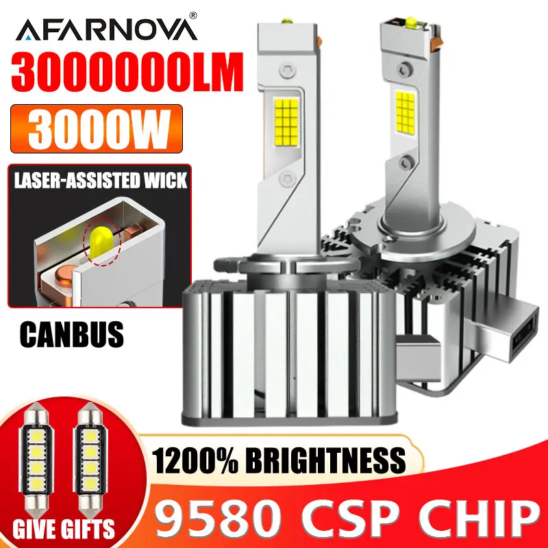 

3000W D3S Led D1S Автомобильная фара HID Ксенон 1:1 D2S D4S Canbus Супер яркая 3000000LM Автомобильная лампа D2R D4R D1R D3R Противотуманная фара Plug Play