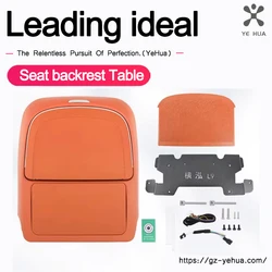 Li Car Seat backrest Table Board For ideal leading LiXiang L9 L8 L7 2023-2025 Storage Bag With Foldable Table Tray Tablet Holder