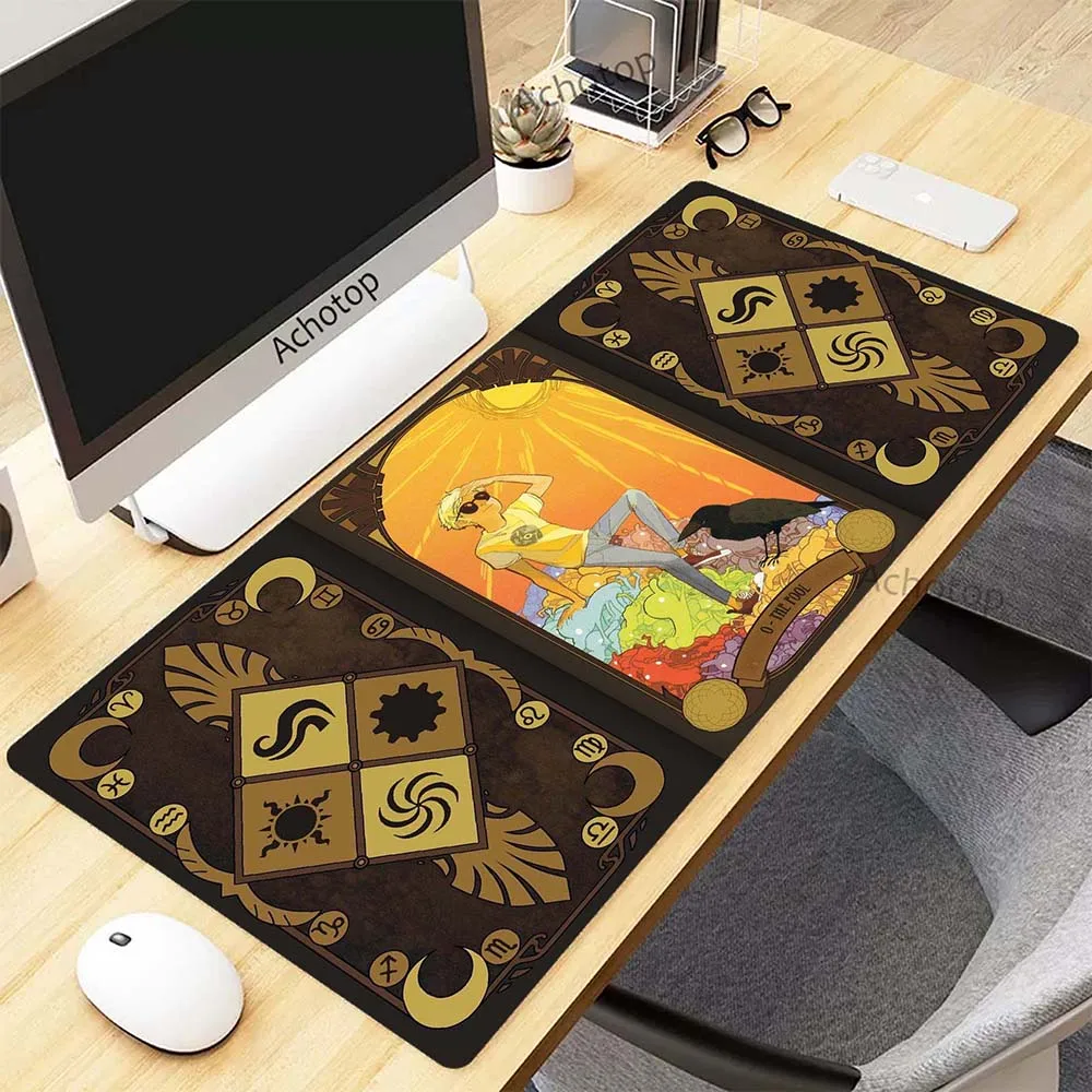 

Witches Moon Tarot Gamer Mouse Pad Magic Card Mousepads Locking Edge Mouse Mat Gaming Soft Mousepad Keyboard Pads XXXL 400x900mm