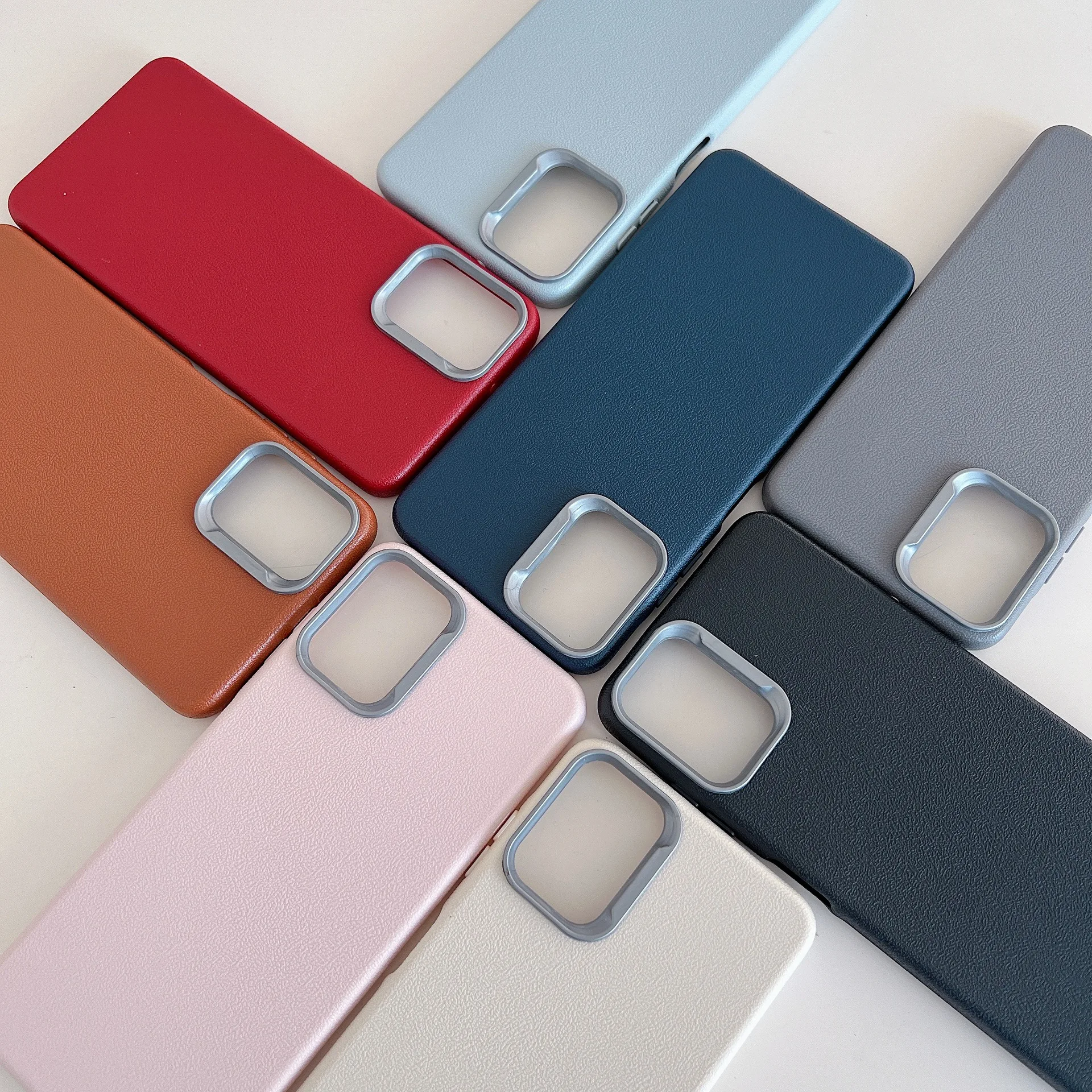 Für Galaxy S26 Leder-Muster Handyhülle, Einfarbige Rutschfeste A17, A36 TPU Handy-Schutzhülle – Detail 1