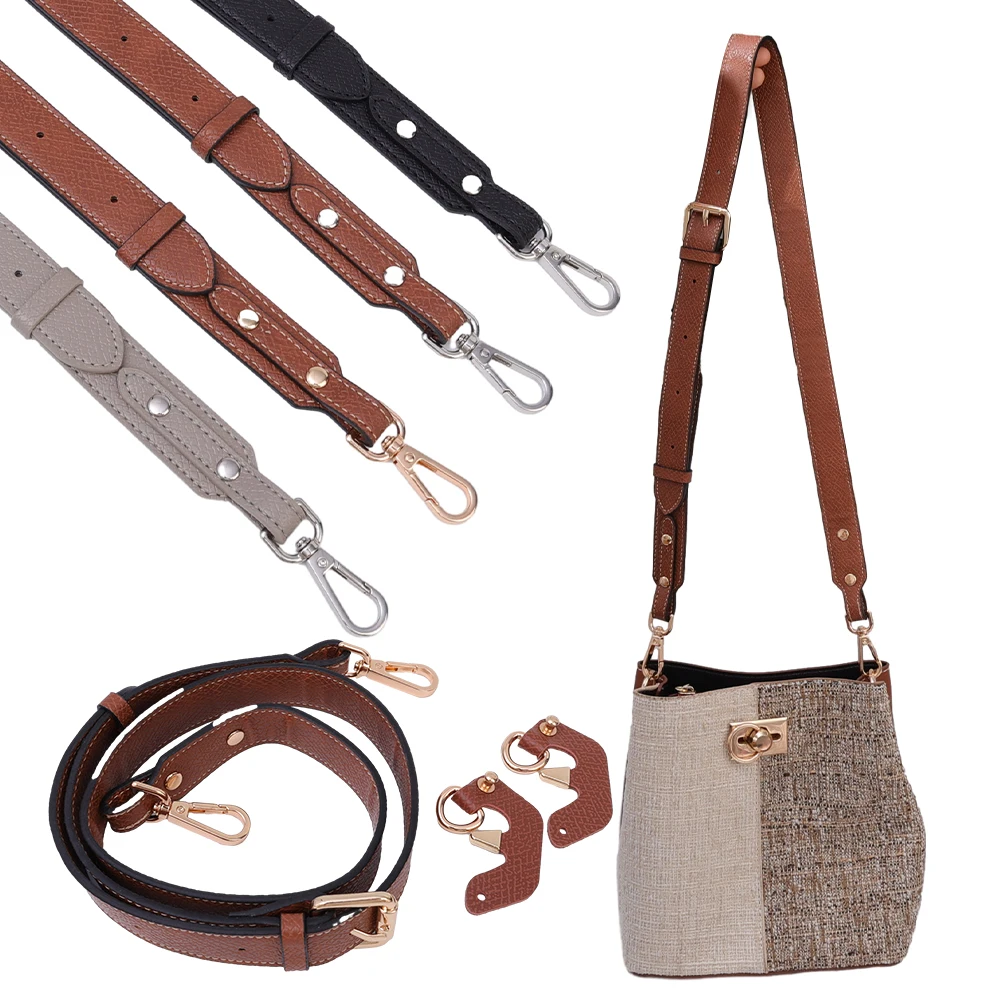 Bag Shoulder Strap for Short Handle Bag Adjustable Free Punching Modified Messenger Strap Real Leather Shoulder Strap