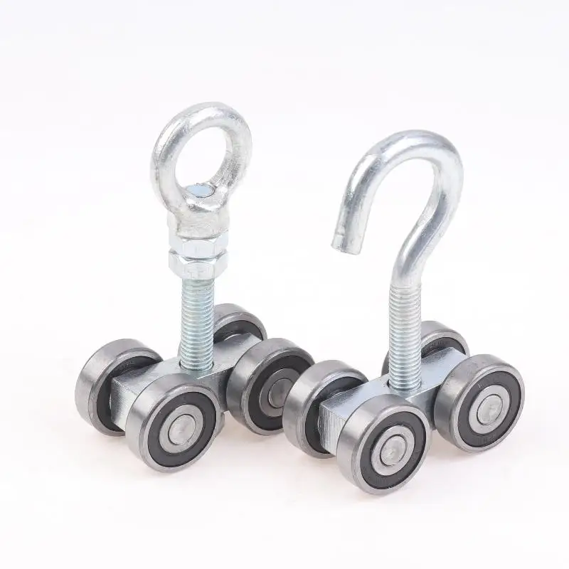 Heavyweight Support M12x80 Iron Pulley for Sliding Doors, Industrial Standard, Load up to 400kg.