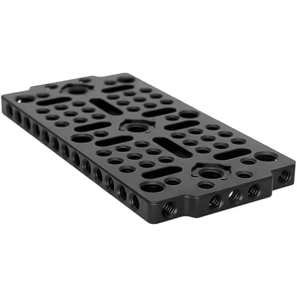 Alvins Multi-Functional Cheese Plate with 1/4 3/8 Threads for ARRI Red Blackmagic, Camera Switching Mounting Plate w/Locating