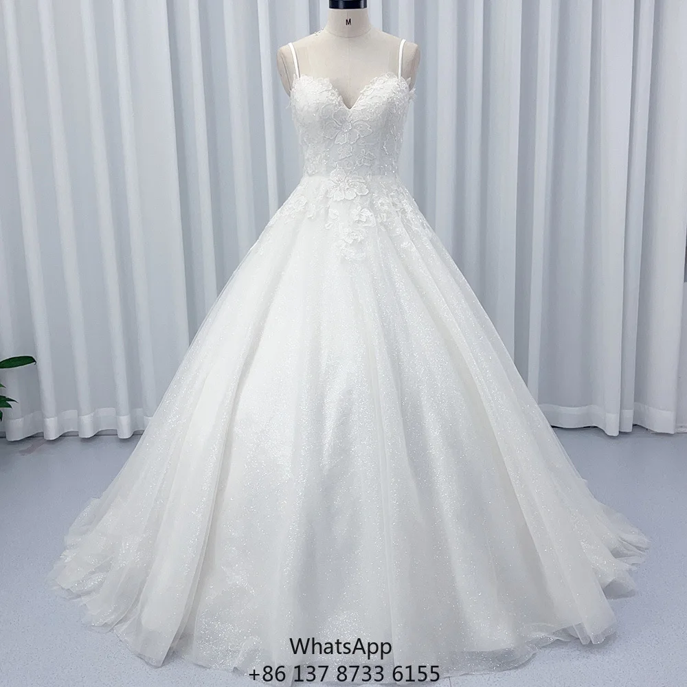 

HX38 Glitter Sweetheart Girl's Ball Gown Women's Wedding Dresses