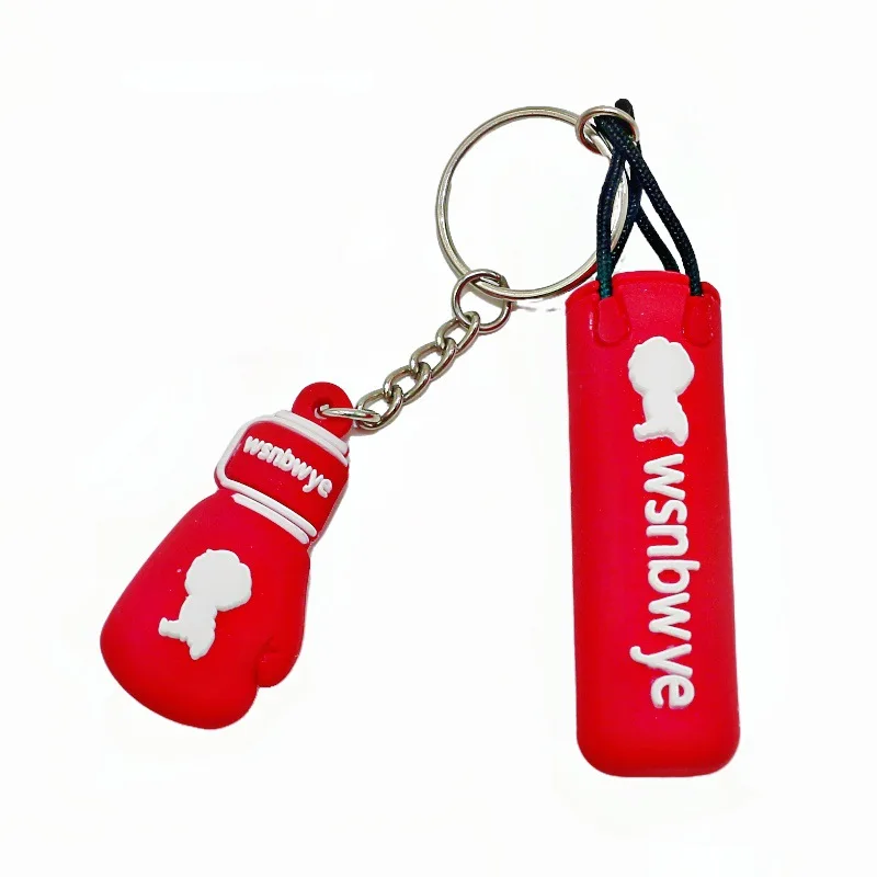 3D boxing gloves keychain key ring sports key chain key holder creative portachiavi chaveiro llaveros hombre bag charm