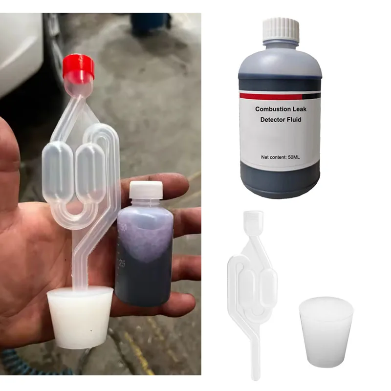 1set Car Combustion Leak Tester Tool Detector for Cylinder Head Gasket Combustion Gas Leaks Engine Checks Diagnostic Tools