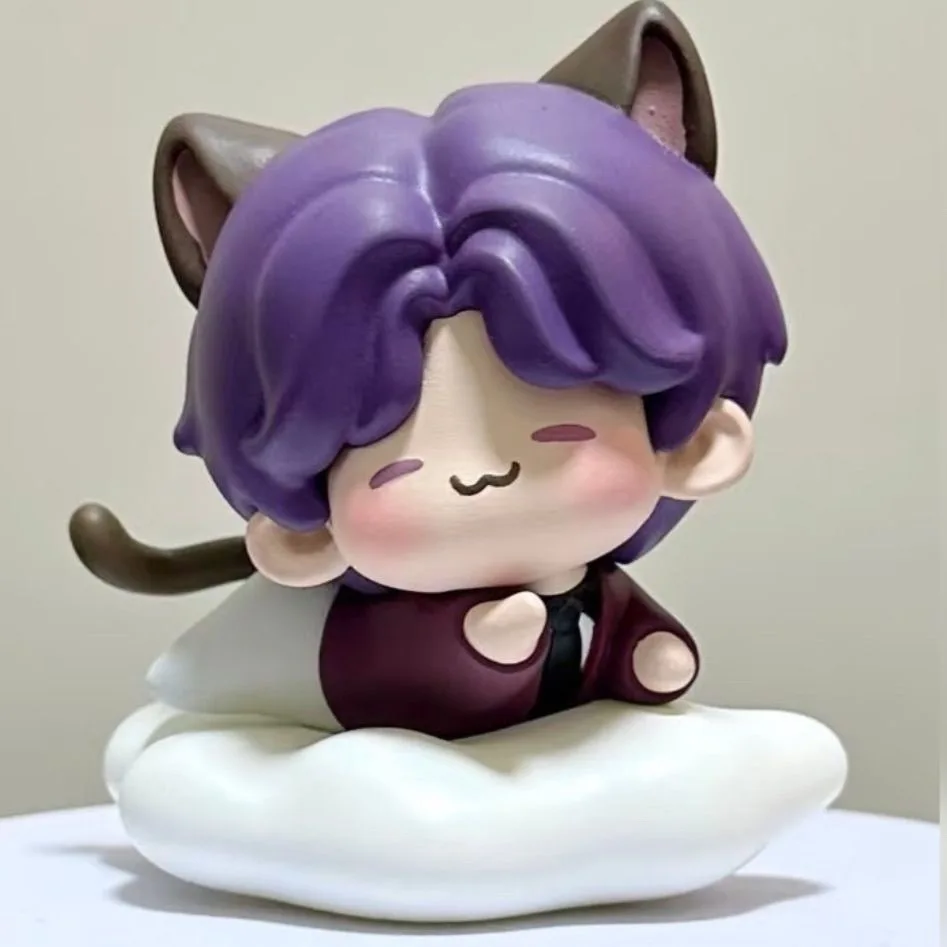 사랑과 깊은 공간 Rafayel 장식품 고양이 귀여운 컬렉션 데스크탑 장식 Qixi DIY 선물 PVC 소재