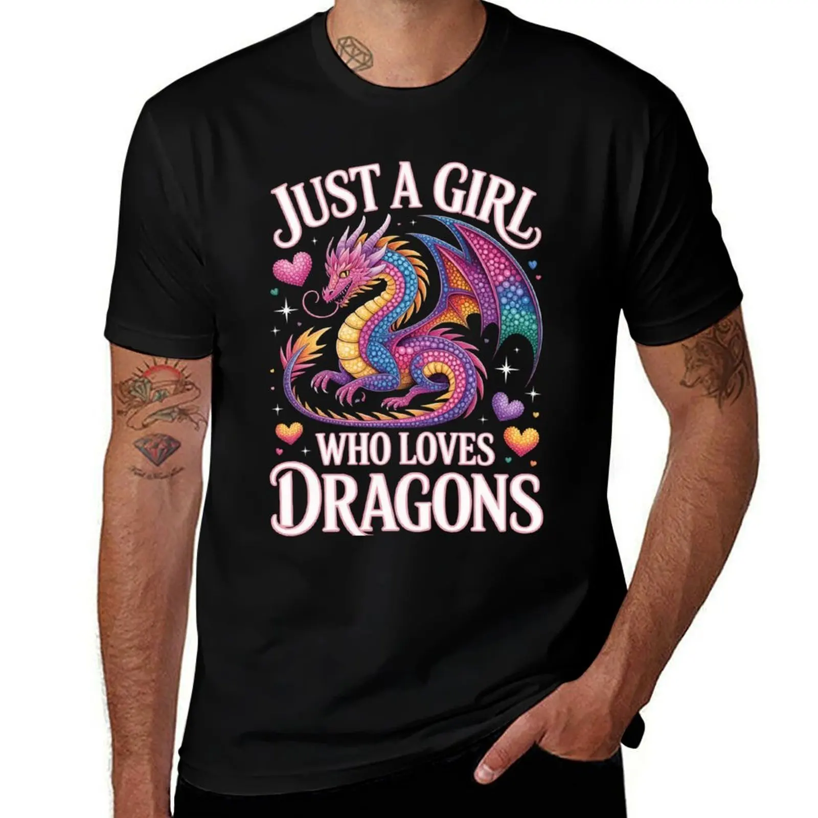 

Copy of Just A Girl Who Loves Dragons – Cute Fantasy Dragon Shirt for Girls T-shirt. T-Shirt oversized tee shirts for men
