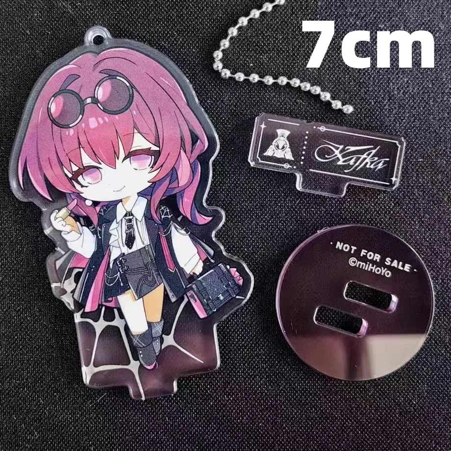 Genshin impacto fufu cartão de dupla camada chaveiro ornamentos pingente dos desenhos animados chaveiro atacado periférico presente de natal