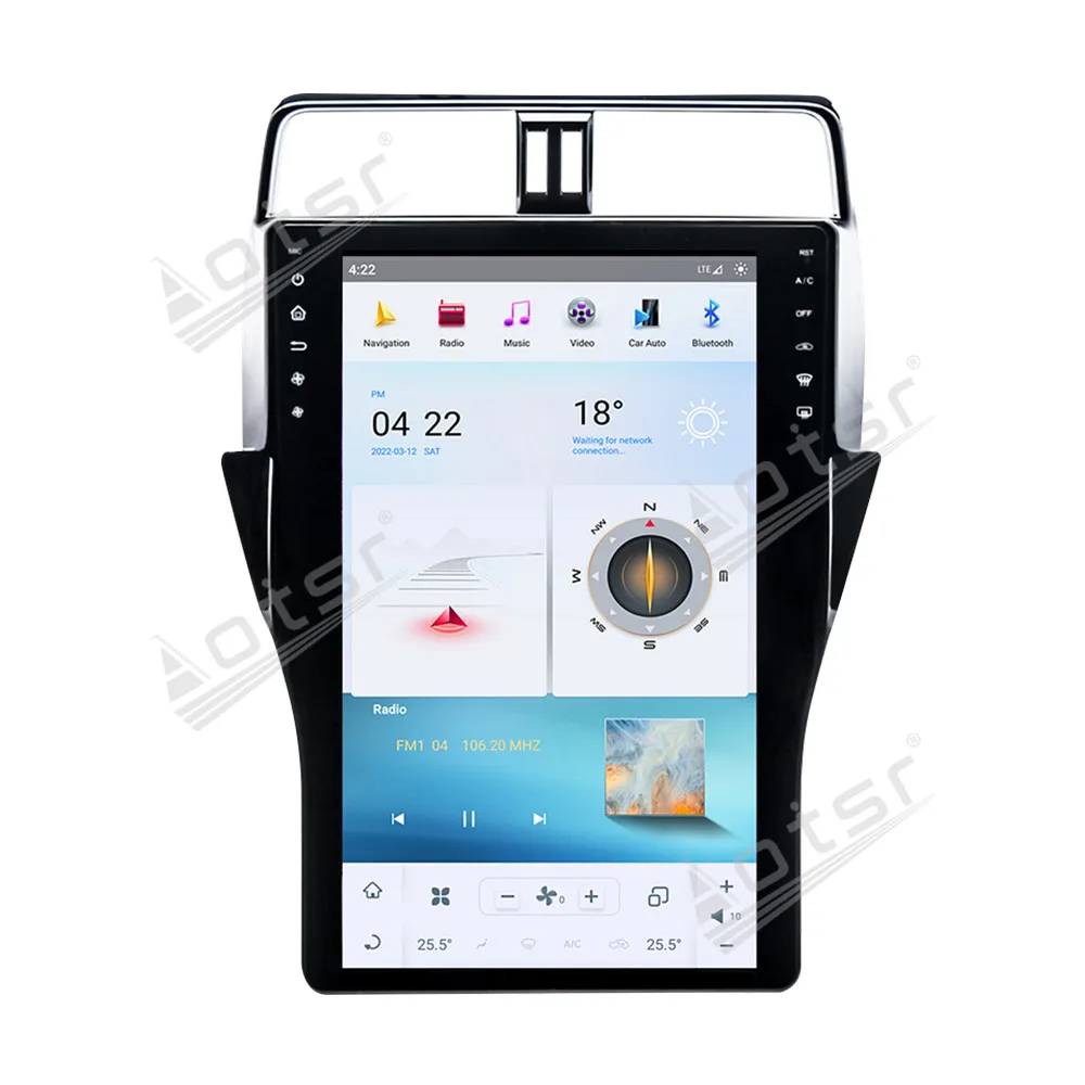 16'' Vertic Style Carplay Android13 For TOYOTA Land Cruiser Prado 150 2018-2020 Car Radio GPS Navigation Auto Multimedia Player