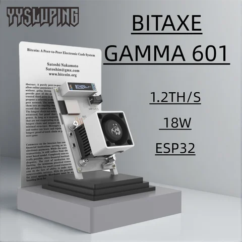 공장 도매 2025 최신 Bitaxe Gamma 601 1.2th/s 18j/t 오픈 소스 비트코인 채굴기 전원 공급 장치 포함