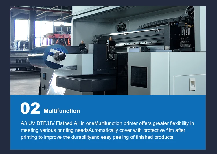 Desktop UV Printer Single Dx7 Head UV DTF Multi-functional A3 Flatbed Printer Machine