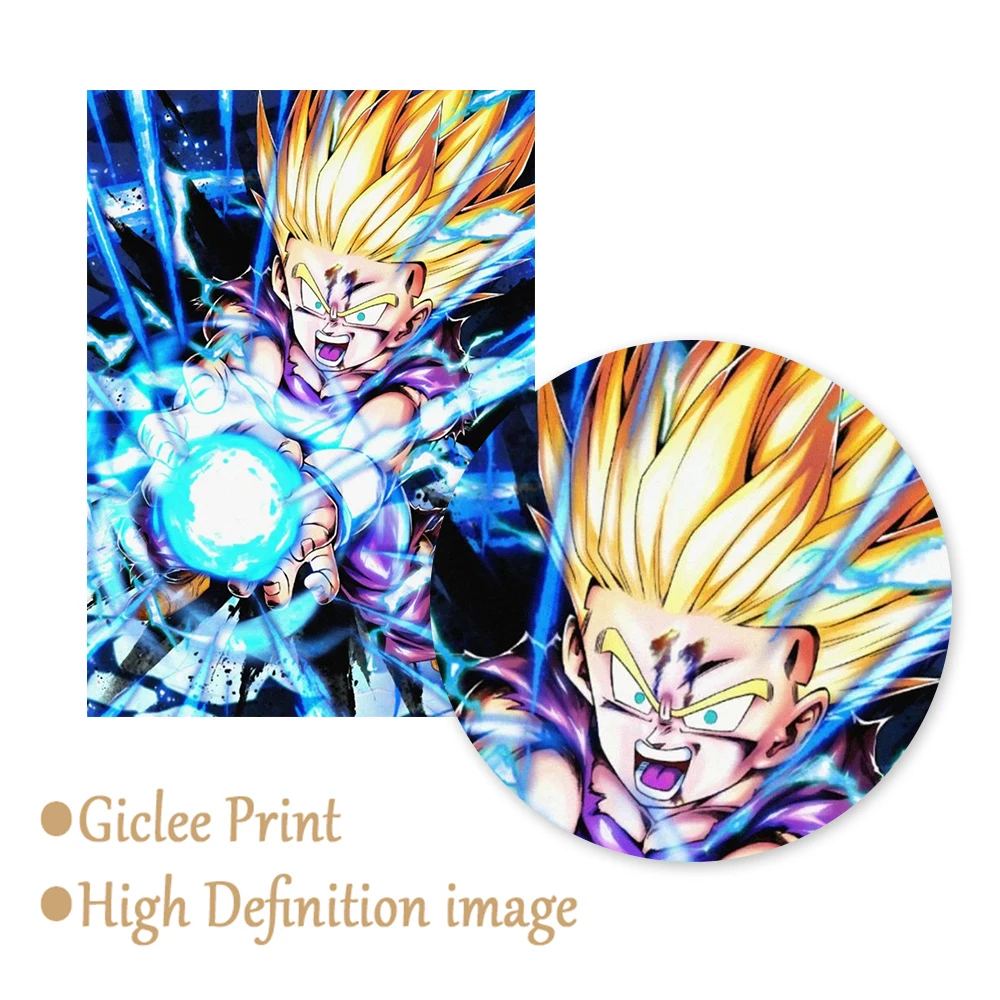 Anime Nhật Bản Ngoại Vi Rồng Bóng Áp Phích Phim Hoạt Hình Nhân Vật Goku Vegeta Tường Tranh Canvas Nghệ Hiện Đại Bức Tranh Tường Phòng Trang Trí Phòng Ngủ