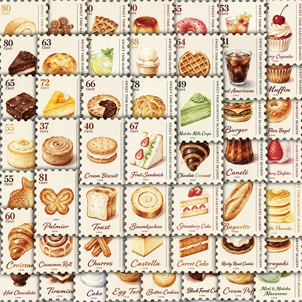 50PCS Food Stamps Sticker Vegetable Streetwear Aesthetic Laptop Photo  Luggage Gift Scrapbook Bottles Luggage Waterproof Sticker