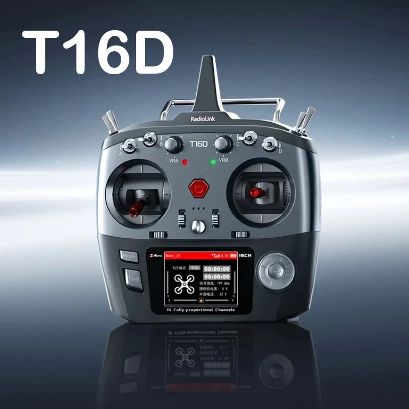 Radiolink T16D 16 Channels 2.4G RC Transmitter and R16F Receiver ELRS Module Support, RC Radio for FPV Drone Airplane Helicopter