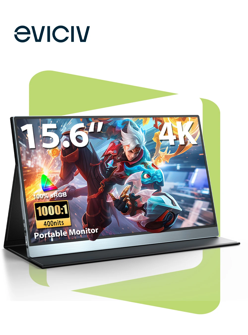 EVICIV 4K ポータブルモニター 15.6インチ 3840x2160 UHD USB-C HDMI