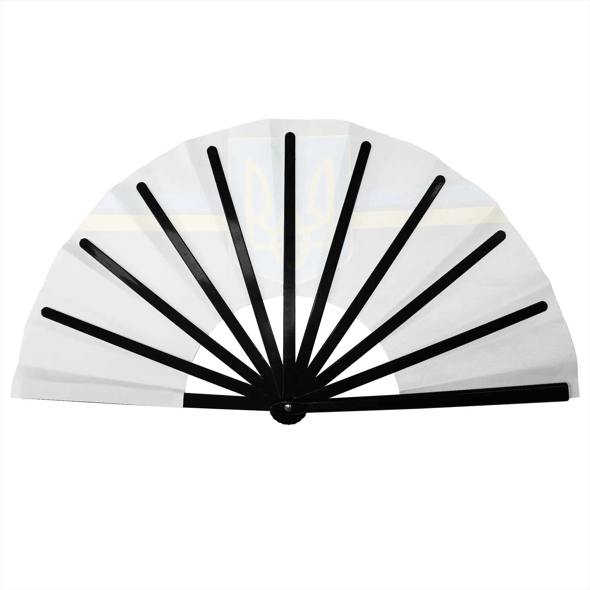 Flag Of Ukraine Folding Hand Fan Personalized Ukrainian Heart Polyester Fabric Fan Novelty Summer Accessory Decorative Fans