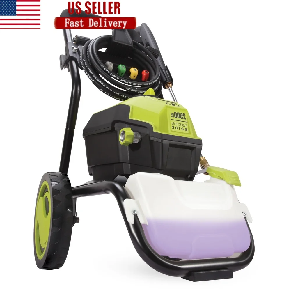 

High Performance Electric Pressure Washer 2000 PSI 13 Amp Induction Motor with Quick Connect Nozzles Extension Wand and