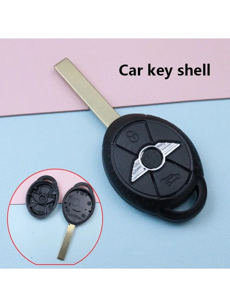 Boîtier de clé de voiture à 2 boutons, coque pour BMW Mini pour MINI Cooper S R50 R53 lame non coupée 2005 2006 2007