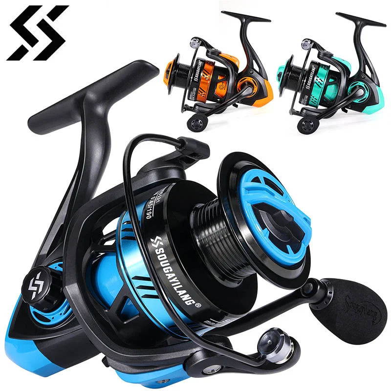 Sougayilang Spinning Angel rolle 2010-2017 Serie 11 1 bb 1000: 1 Hochgeschwindigkeits-Karpfen rolle 22lb max Drag drei Farben Angel geräte