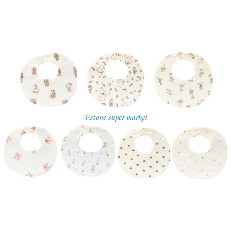 

090B Multipurpose Baby Bibs Infant Burp Cloth Breathable Saliva Towel 6-layers Nursing Bib Waterproof for Feeding & Drooling