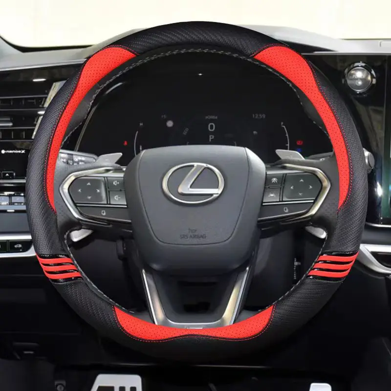 Carbon Fiber Leather Car Steering Wheel Cover For Lexus is250 RX350 is350 GX460 is300 ES350 RC LS NX CT200h Auto Accessories