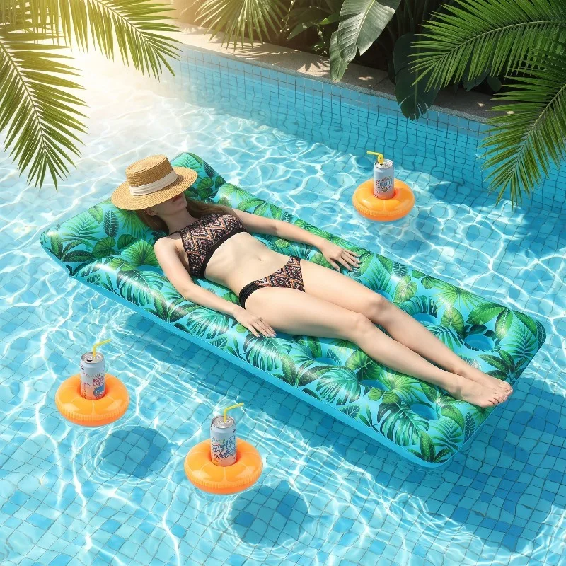 Floating deck chairs, inflatable folding pool hammocks, beach floating beds