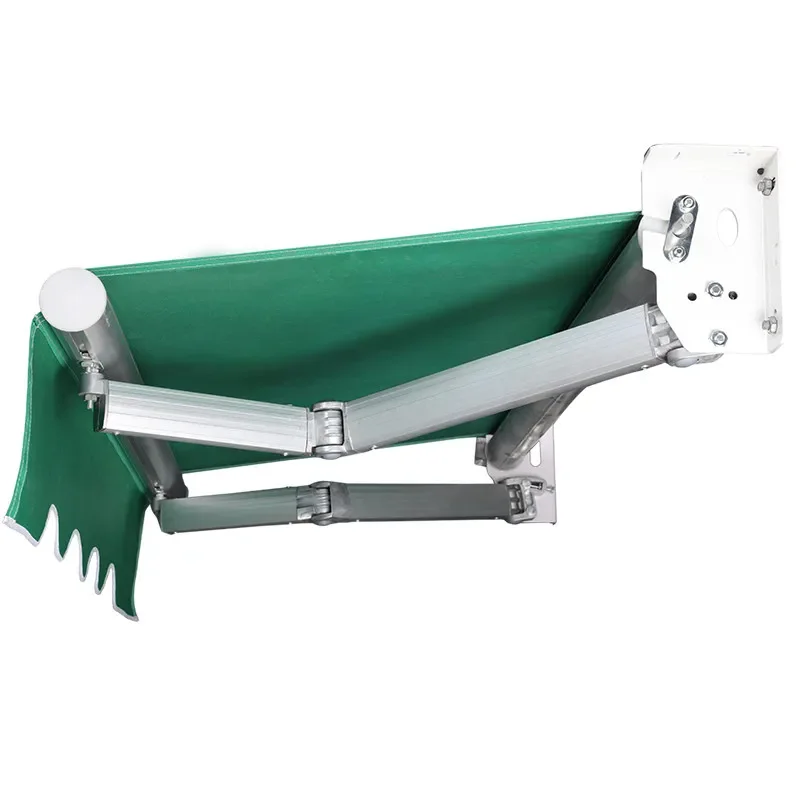 Outdoor telescopic folding sunshade canopy balcony courtyard canopy hand-cranked electric sunscreen eaves facade rain protection