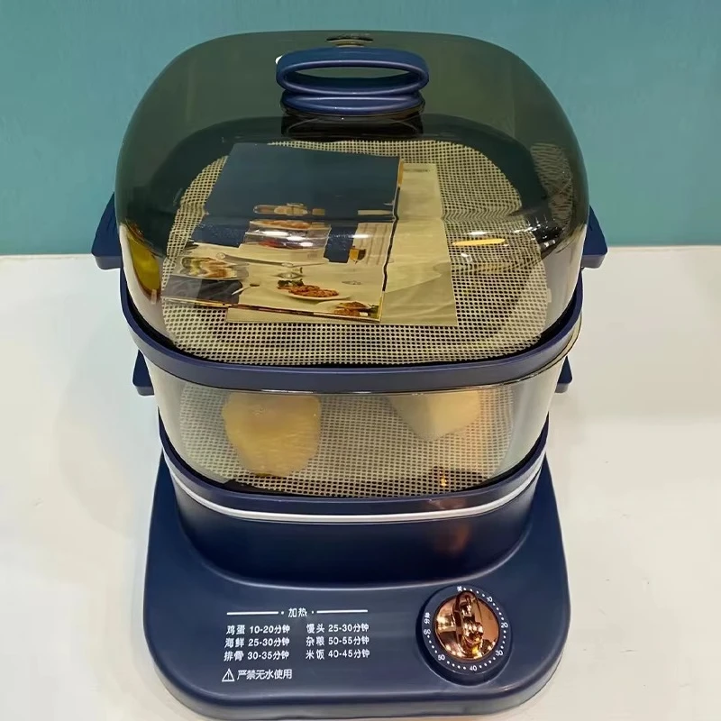Healthy Cooking Electric Food Steamer 2 Layer 800W Home Food Warmer Cooker Vegetables Steam Cooker